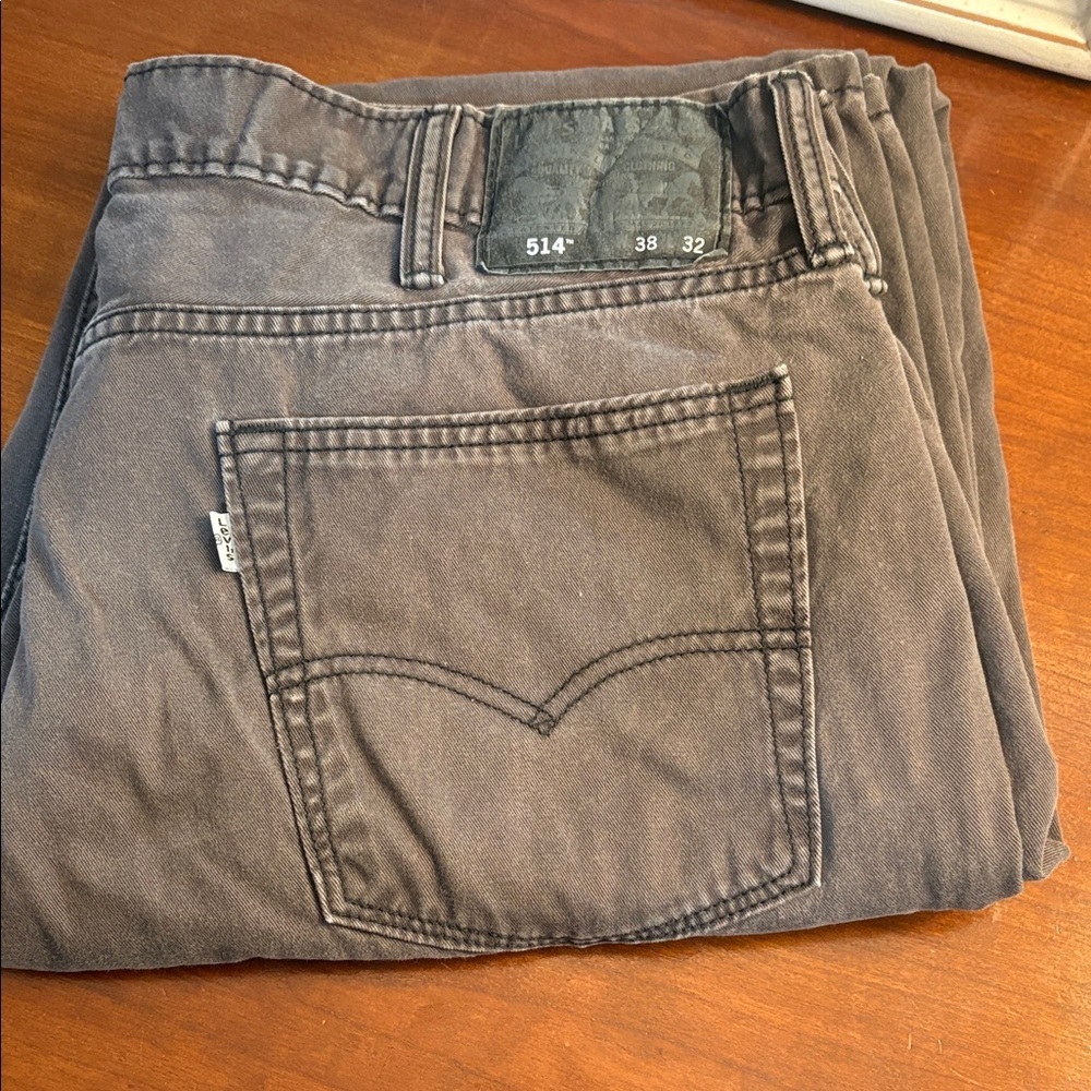 Levi's Men's Charcoal Slim Straight Jeans 38/32